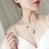 316L Stainless Steel Moon Stars Choker Necklaces for Women