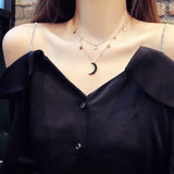 316L Stainless Steel Moon Stars Choker Necklaces for Women