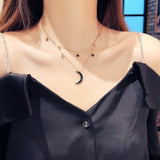 316L Stainless Steel Moon Stars Choker Necklaces for Women