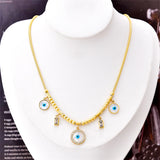 316L Stainless Steel Crystal Zircon Shell Eye Butterfly Choker Necklace