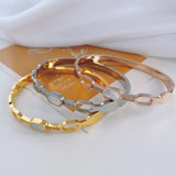 Seashell Zircon Charm Bangle Bracelet for Women