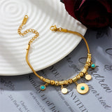 316L Stainless Steel Fine Jewelry Beaded Charm Thick Chain Bracelets