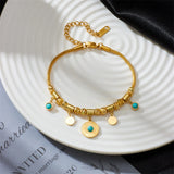 316L Stainless Steel Fine Jewelry Beaded Charm Thick Chain Bracelets