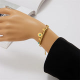 316L Stainless Steel Fine Jewelry Beaded Charm Thick Chain Bracelets