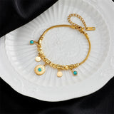 316L Stainless Steel Fine Jewelry Beaded Charm Thick Chain Bracelets
