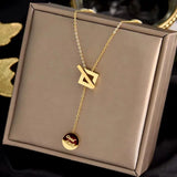 316L Stainless Steel Geometric Carved Love Choker Necklace