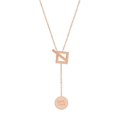 316L Stainless Steel Geometric Carved Love Choker Necklace