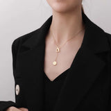 316L Stainless Steel Geometric Carved Love Choker Necklace