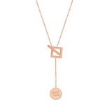 316L Stainless Steel Geometric Carved Love Choker Necklace