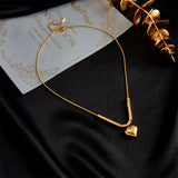 Cube Heart Charms Chain Choker Necklaces for Women