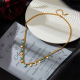 316L Stainless Steel Stars Moon Charm Choker Necklace