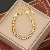 Minimalist Zircon Chain Bracelet for Women