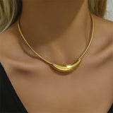 316L Stainless Steel Charm Choker Necklaces for Women