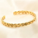 316L Stainless Steel Weaving Charm Chain Bracelet for Women