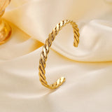 316L Stainless Steel Weaving Charm Chain Bracelet for Women