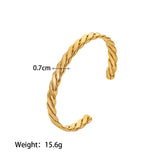316L Stainless Steel Weaving Charm Chain Bracelet for Women