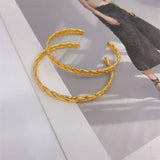 316L Stainless Steel Weaving Charm Chain Bracelet for Women