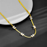 316L Stainless Steel Seashells Butterfly Choker Necklace