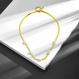 316L Stainless Steel Seashells Butterfly Choker Necklace