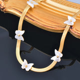 316L Stainless Steel Seashells Butterfly Choker Necklace