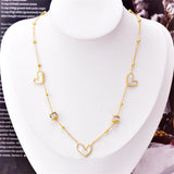 316L Stainless Steel Seashell Heart Charm Choker Necklace Pendant