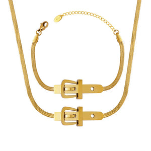 316L Stainless Steel Punk Snake Chain Choker Necklace Bracelet