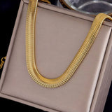 316L Stainless Steel Snake Bone Chain Choker Necklace