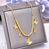 Butterfly Charms Chain Choker Necklaces Pendant For Women