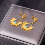 316L Stainless Steel Moon Star Charm Choker Set