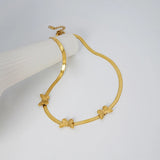 Stainless Steel Butterfly Charm Chain Necklace for Women