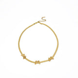Stainless Steel Butterfly Charm Chain Necklace for Women