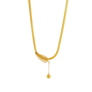 316L Stainless Steel Tassel Charm Chain Choker Necklaces & Pendants