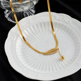 316L Stainless Steel Tassel Charm Chain Choker Necklaces & Pendants