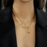 316L Stainless Steel Tassel Charm Chain Choker Necklaces & Pendants