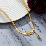 316L Stainless Steel Tassel Charm Chain Choker Necklaces & Pendants