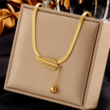 316L Stainless Steel Tassel Charm Chain Choker Necklaces & Pendants