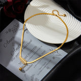 316L Stainless Steel Tassel Charm Chain Choker Necklaces & Pendants