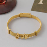 316L Stainless Steel Zircon Heart Snake Charm Chain Bracelet