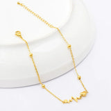 316L Stainless Steel Heartbeat Charm Anklet For Women