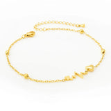 316L Stainless Steel Heartbeat Charm Anklet For Women