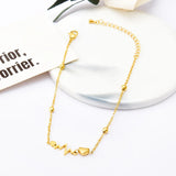 316L Stainless Steel Heartbeat Charm Anklet For Women