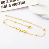 316L Stainless Steel Heartbeat Charm Anklet For Women