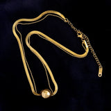High-end 2 Layer Stainless Steel Chain Necklace Pendant