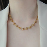 316L Stainless Steel Hip Hop Knot Charm Chain Jewelry for Women