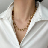 316L Stainless Steel Hip Hop Knot Charm Chain Jewelry for Women