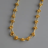 316L Stainless Steel Hip Hop Knot Charm Chain Jewelry for Women