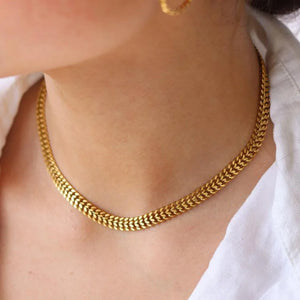 316L Stainless Steel Chic Weave Charm Chain Set
