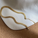 316L Stainless Steel Weave Charm Thick Chain Bracelets Necklaces