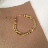 316L Stainless Steel Weave Charm Thick Chain Bracelets Necklaces