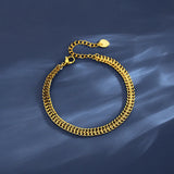 316L Stainless Steel Chic Weave Charm Chain Set
